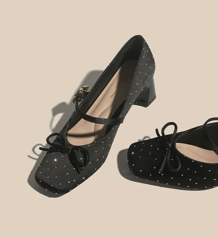 Sparkle Bow Mary Jane Heels