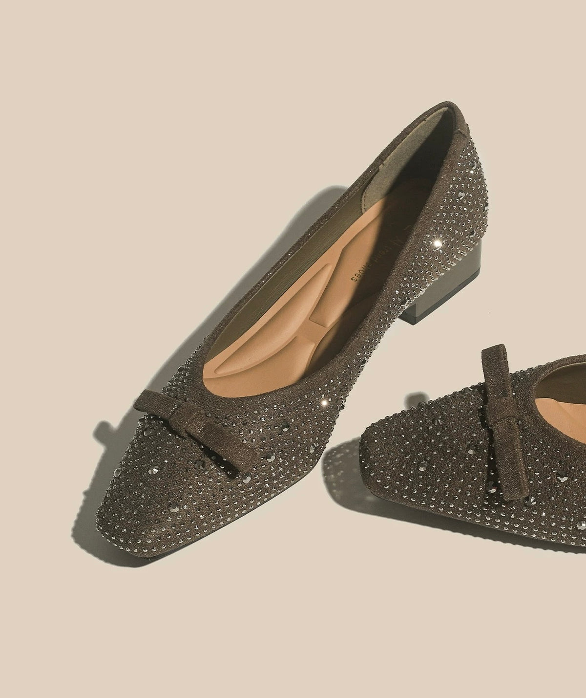 Rhinestone Bow Ballet Flats