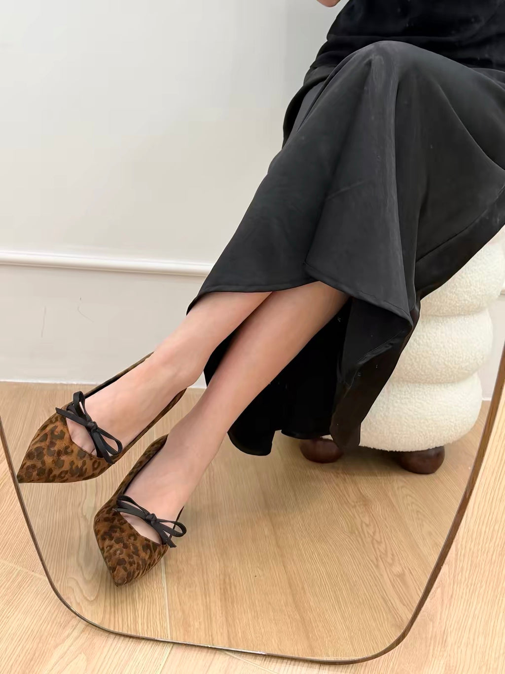 Leopard Print Bow-Detail Pumps