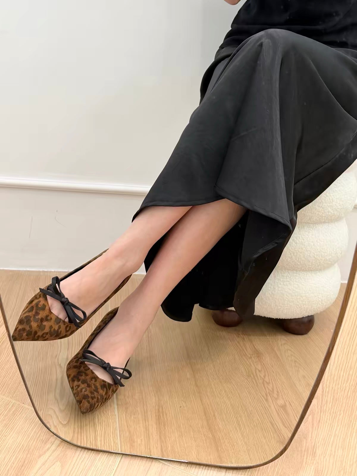 Leopard Print Bow-Detail Pumps