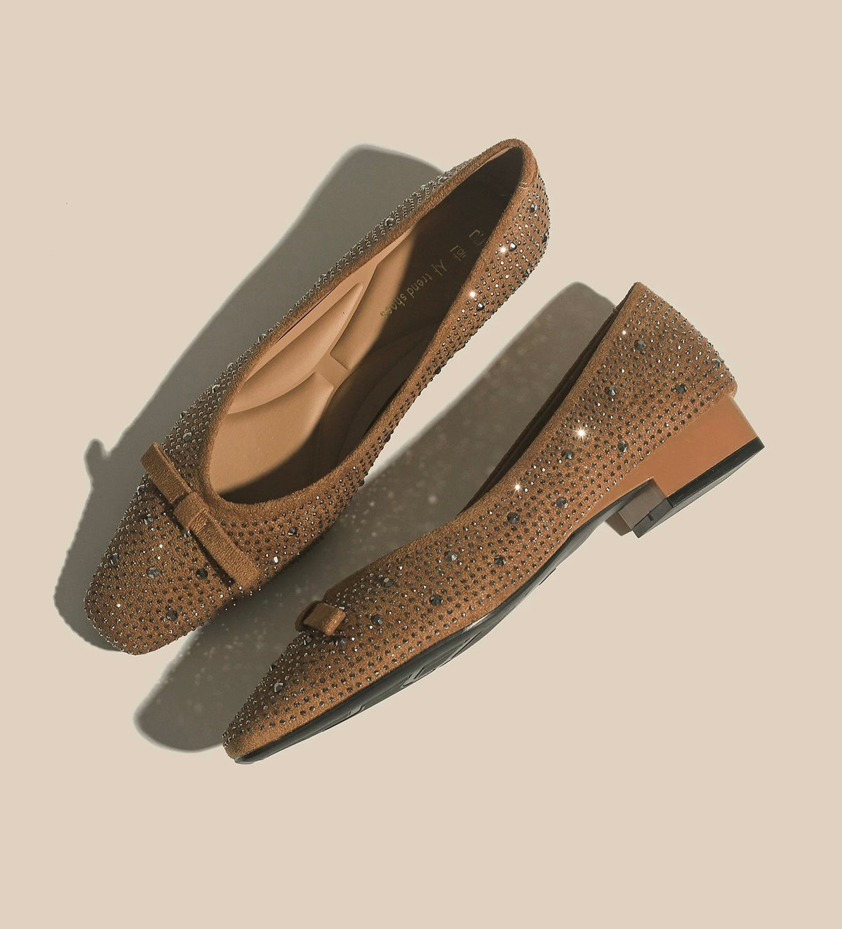 Rhinestone Bow Ballet Flats