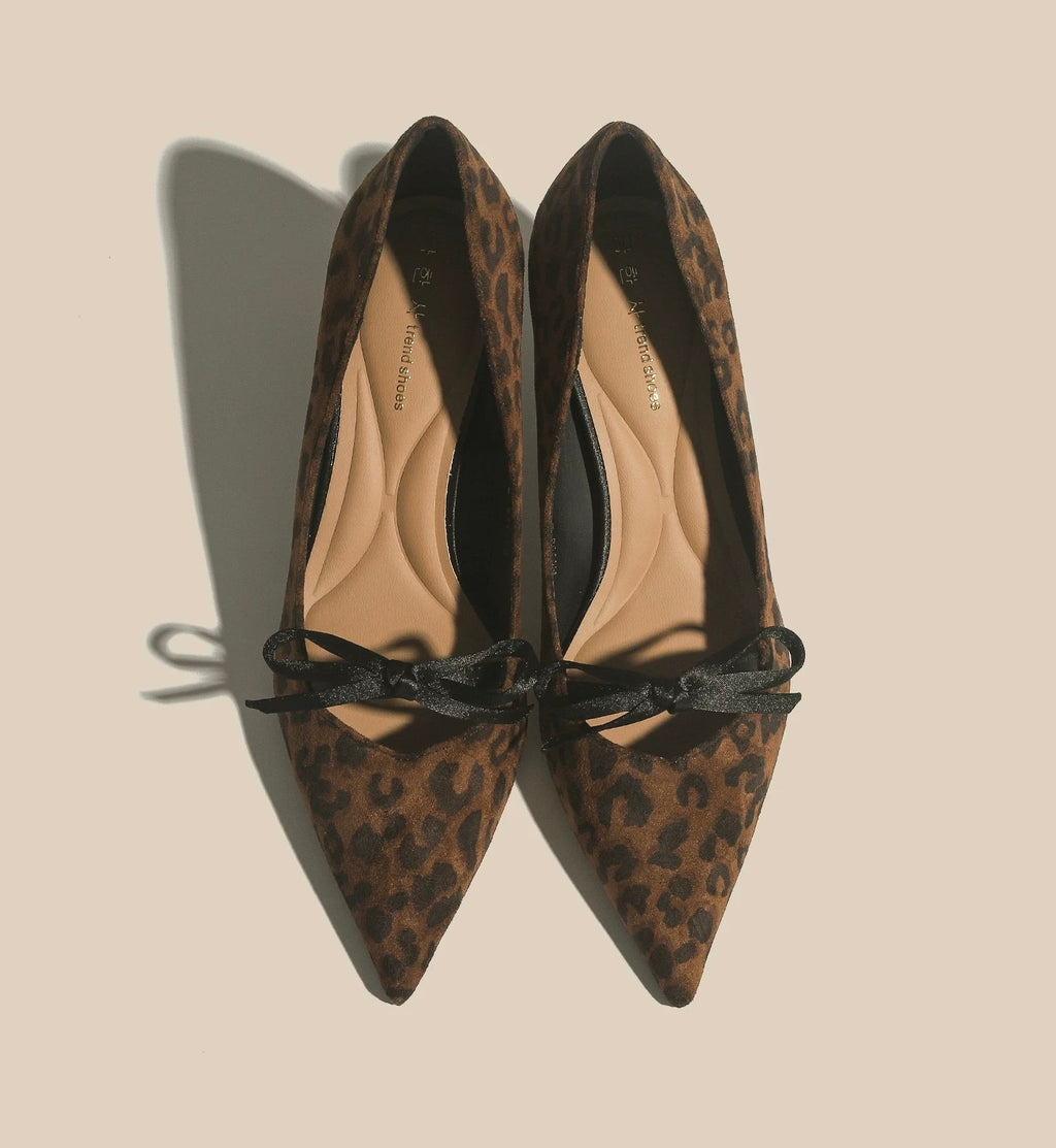 Leopard Print Bow-Detail Pumps