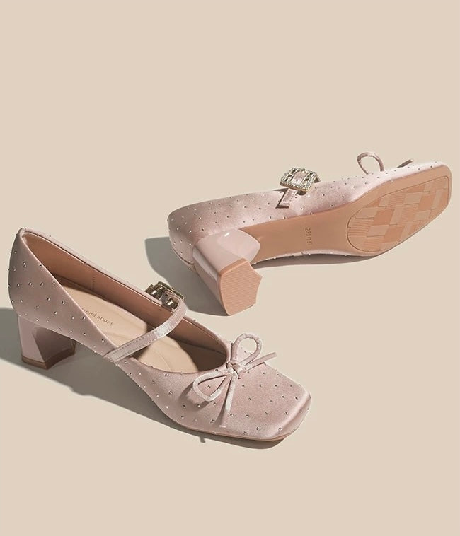 Sparkle Bow Mary Jane Heels