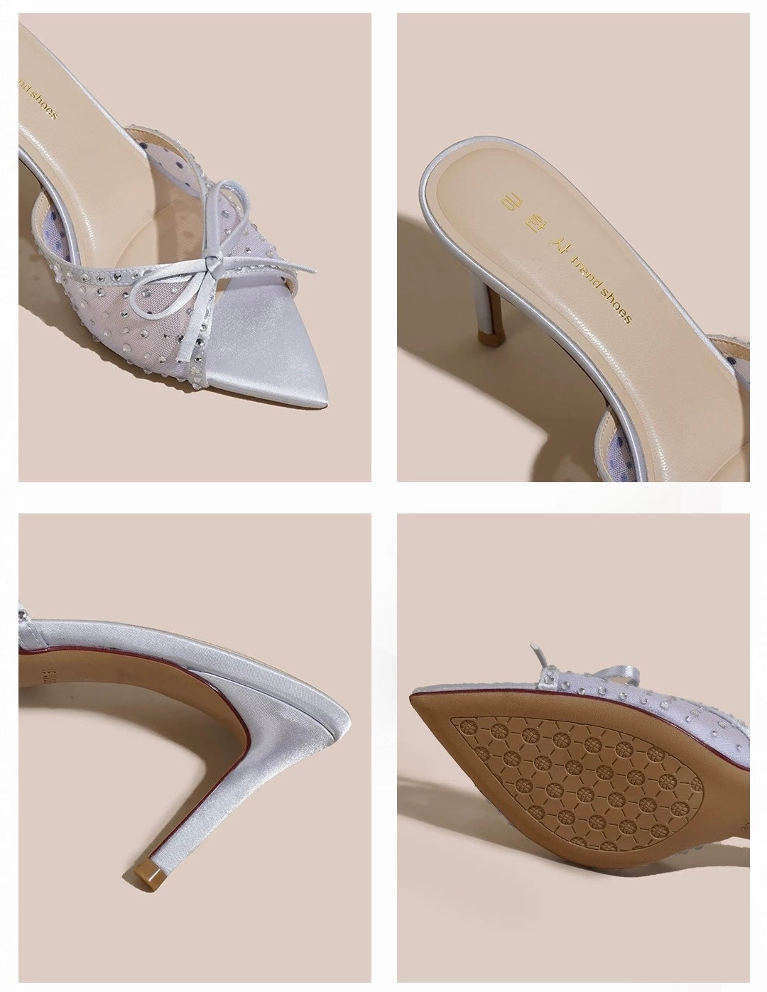 Crystal Bow Mules