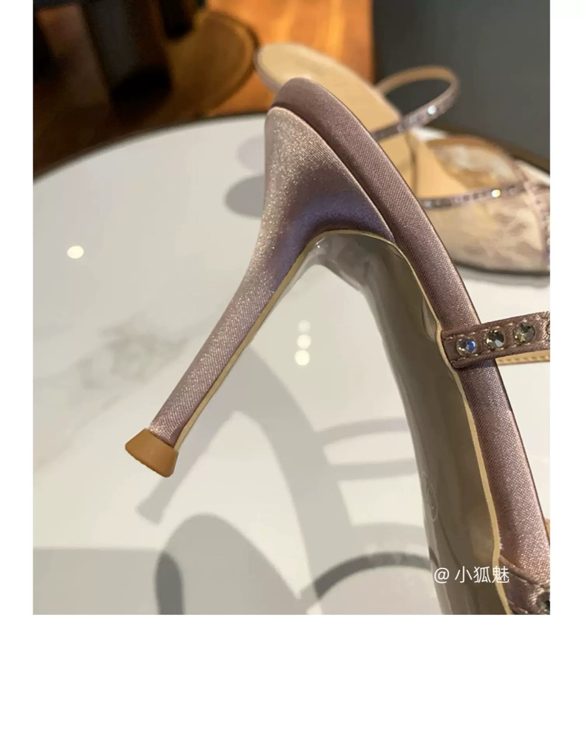 White Lace Rhinestone Pointed-Toe Mule Heels