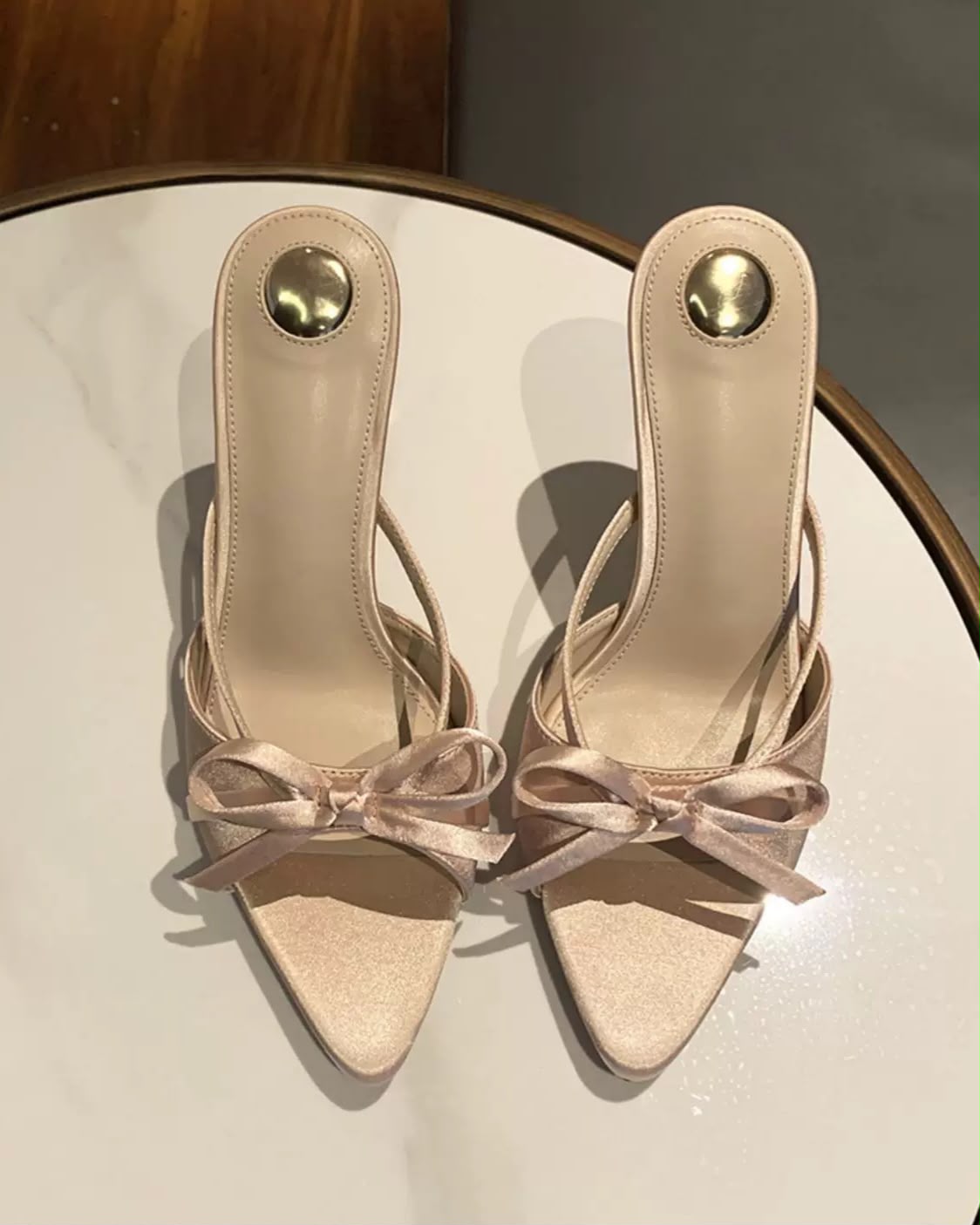 Elegant Satin Bow Heels