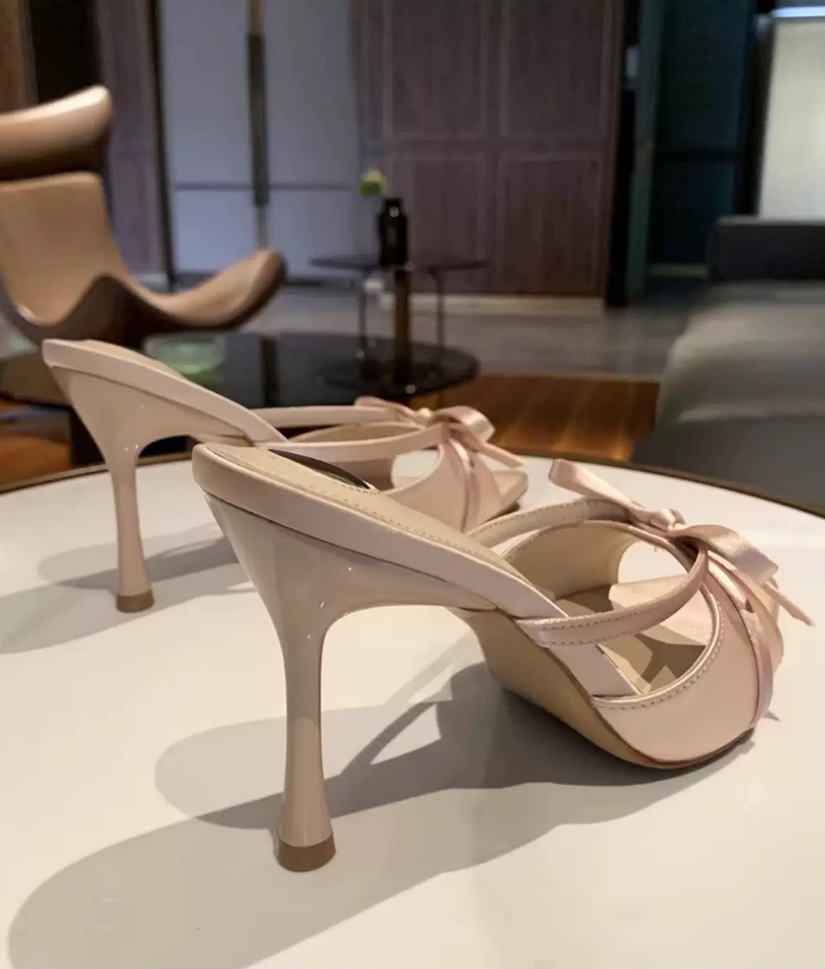 Elegant Satin Bow Heels